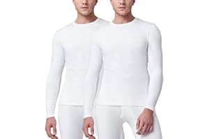 LAPASA Men's Thermal Underwear Top Crewneck Long Sleeve Shirt Base Layer Lightweight Midweight Heavyweight Winter M09/M26/M55