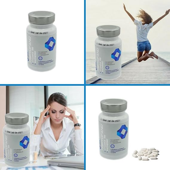 Triptofano Magnesio Vitamina B6 mejora tu estado animo 60 tabletas ...