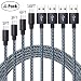 Bynccea High Speed Micro USB Cable Android,4-Pack 1FT 3FT 6FT 10FT Cell Phone Charger Cord Nylon Braided Charging Cables Compatible with Samsung LG HTC Motorola Kindle BlackBerry Blue primary