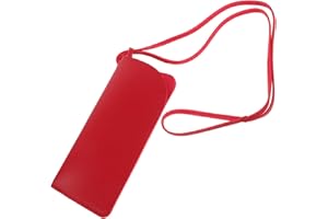 Yardwe 2pcs PU Glasses Case with Neck Strap Portable Eyeglass Organizer Pouch for Travel and Outdoor