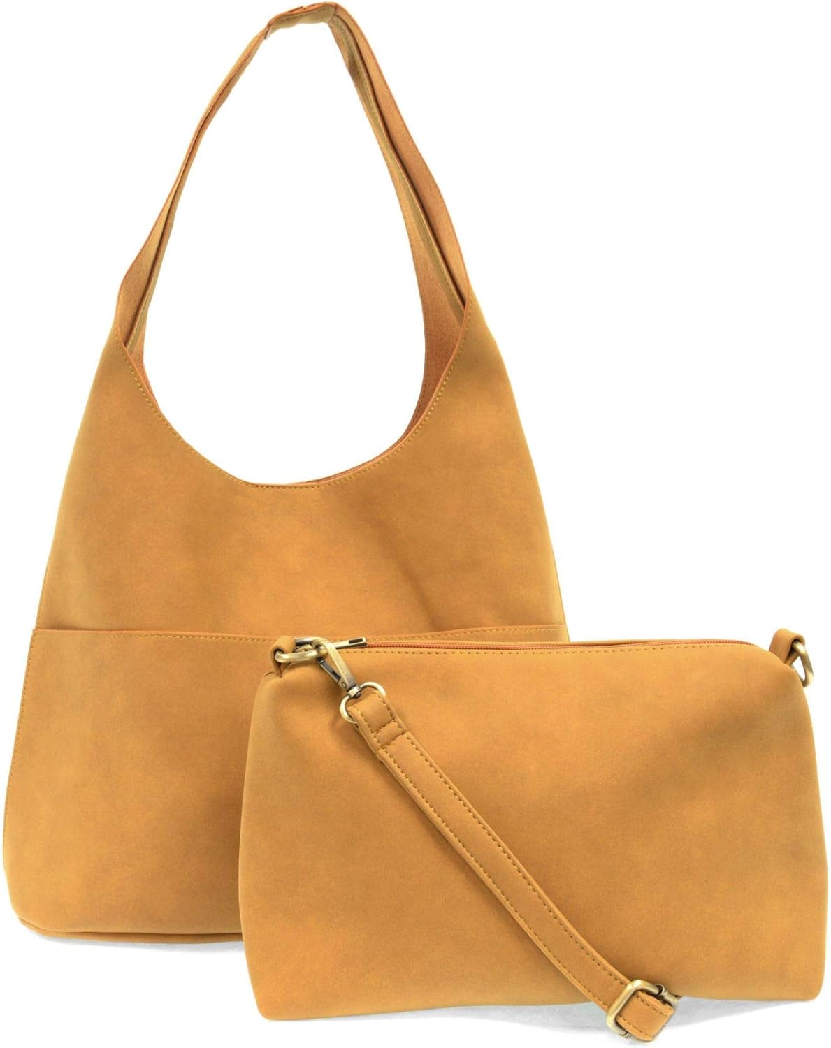 faux suede hobo bag