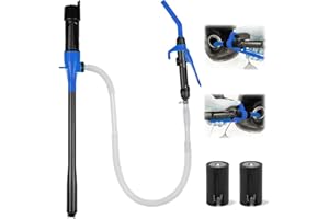 HORUSDY Portable Battery-Operated Fuel & Water Transfer Pump, 2.2GPM Automatic Siphon Pump for Gas Can & Tank, Handheld Liquid (Blue)