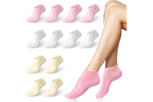 Vodolo 6 Pairs Silicone Socks for Dry Cracked Feet Women,New Upgrade Thickened Moisturizing Foot Mask Exfoliating Silicone Socks,Spa Gel Moisturizer Socks Foot Care After Pedicure
