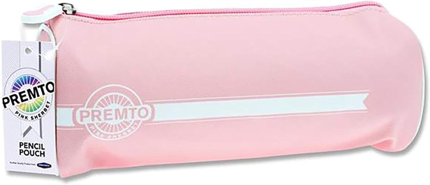 Premier Stationery Premto Pastel Rectangular Pencil Pouch - Pink Sherbet