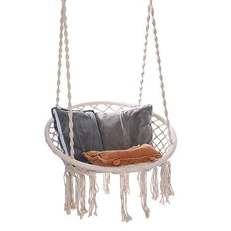 Amazon Com Panzisun Hammock Chairs Hanging Cotton Rope