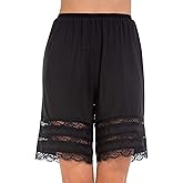 MANCYFIT Half Slip Shorts Culotte for Women Split Skirt Lace Pettipants Snip 7-9” Inseam