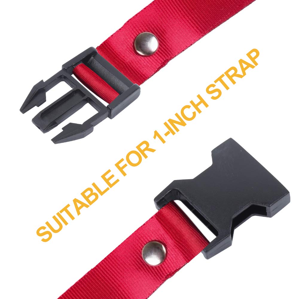 YGDZ 1 Inch Buckles, 18pcs Side Release Plastic Buckles Colorful Heavy Duty Plastic Buckles for Backpack Belt Sewing Fanny Pack