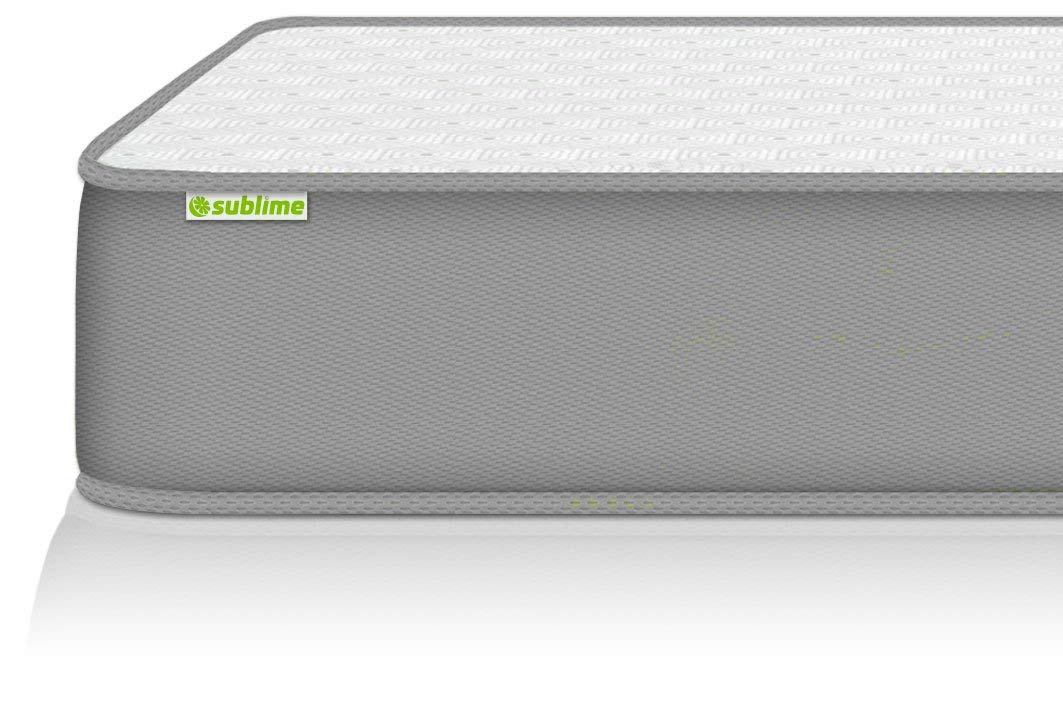 Starlight Beds Grey Sublime Kingsize Memory Foam Mattress. Hybrid Sprung Mattress with Memory Foam Layer. Soft Firmness, Grey, 20cm Deep