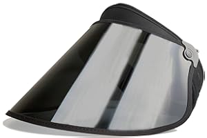 Polarized Full Face Visor Sun Shield – UV Protection, Adjustable 19"-25", Bamboo Sweatband, 360° Rotating Lens – Golf, Beach 