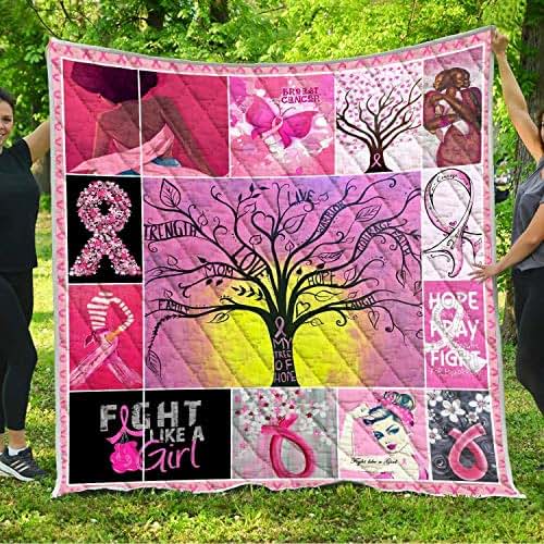 Breast Cancer Survivors Quilt Pattern Blanket AllSeason