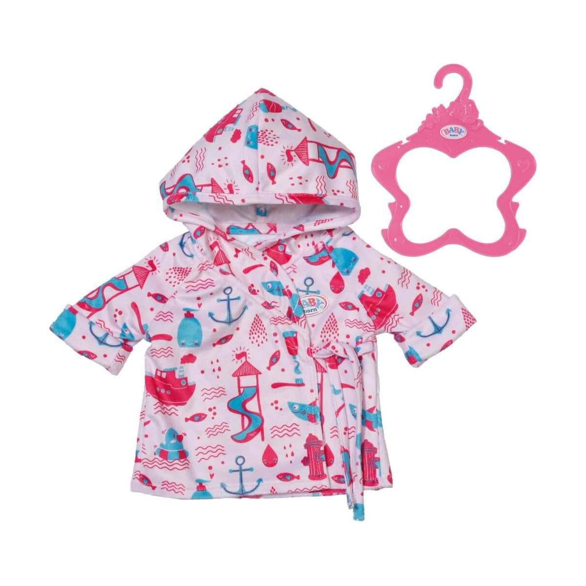 BABY born Unisex Kids BABY Bath Bathrobe 43cm For Toddlers 2 Years Up Easy for Small Hands Includes Bathrobe, Multi Colour, 29.9 x 5.9 29.2 cm 90 Grams UK