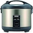Tiger JNP-S10U 5.5 Cup Capacity White Rice Cooker with Non-Stick Inner Pot, Spatula and Measuring Cup, Keep Warm Upto 12 hours (Stainless Steel Gray)