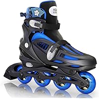 Inline Skates for Girls and Boys, Roller Blades with Gel Wheels and Adjustable Sizing for Adults and Kids, Roller Blades for