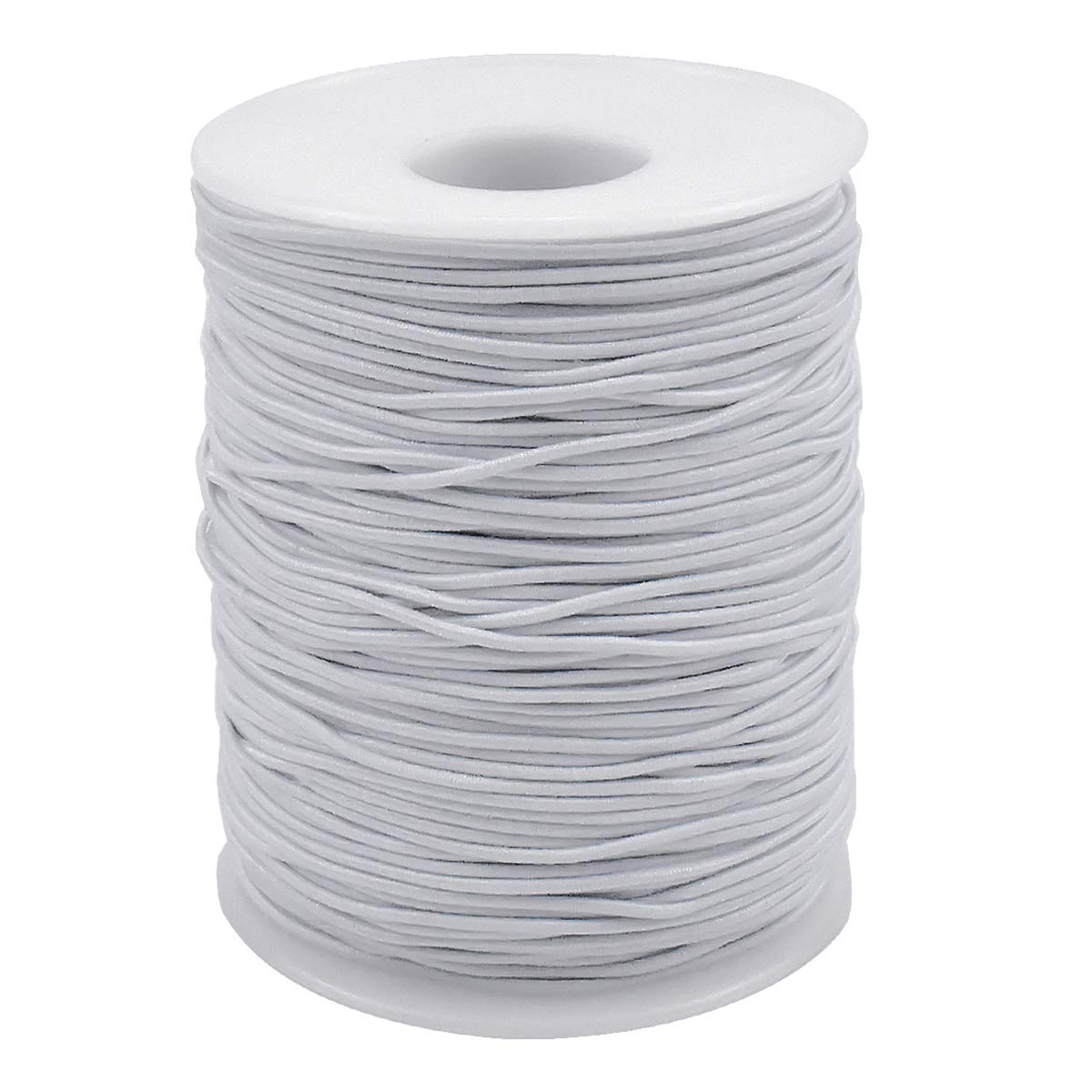 Elastic Cord 100M/109Yard White Beading Elastic Cord Stretchy Elastic String 1MM Round Elastic Beading Cord Stretch Rope for Bracelets/Beading/Sewing/Crafts