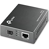 TP-Link Gigabit SFP to RJ45 Fiber Media Converter | Fiber to Ethernet Converter | 10/100/1000Mbps RJ45 Port to 1000Base-SX/LX