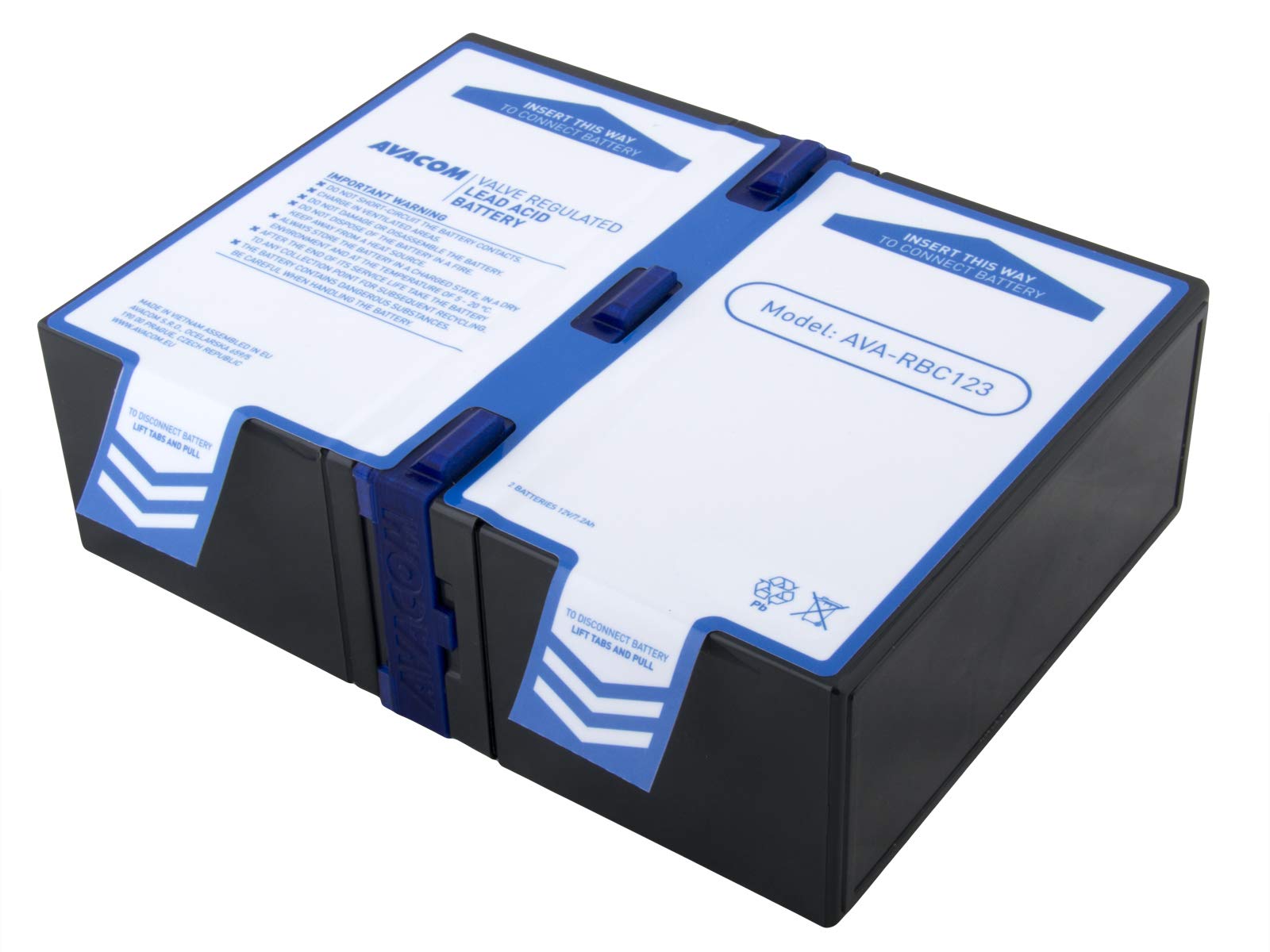 Avacom Ava-RBC123 battery for APC: RBC123 Battery for UPS Black