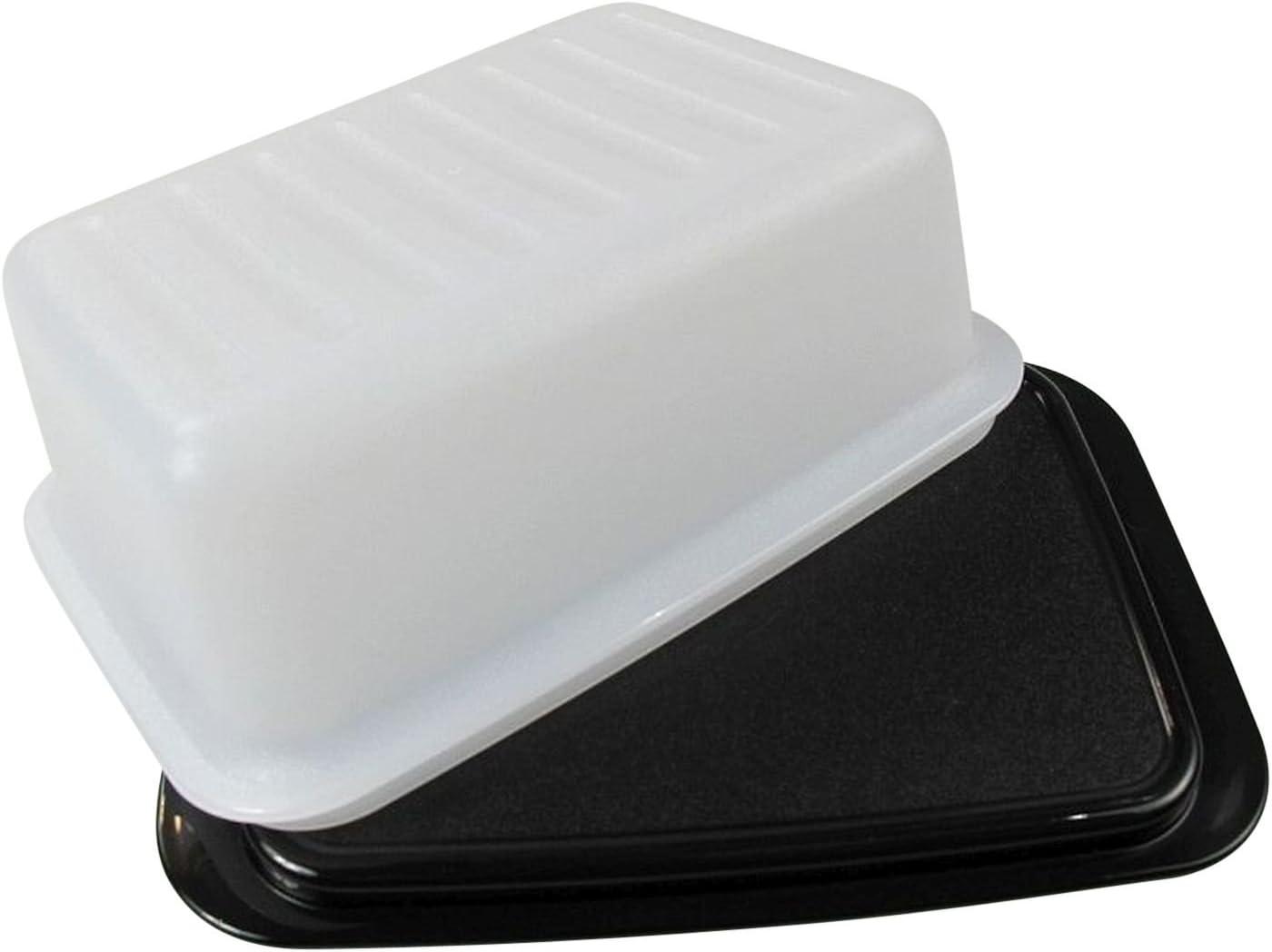 Tupperware C21 Mantequera Manteca-Miel Mantequilla Miel Negro Blanco: Amazon.es: Hogar