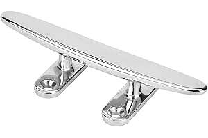 Boat Base Rope Base, Stainless Steel Marine Dock Cleat Mirror Polished Boat Accessory (6in)