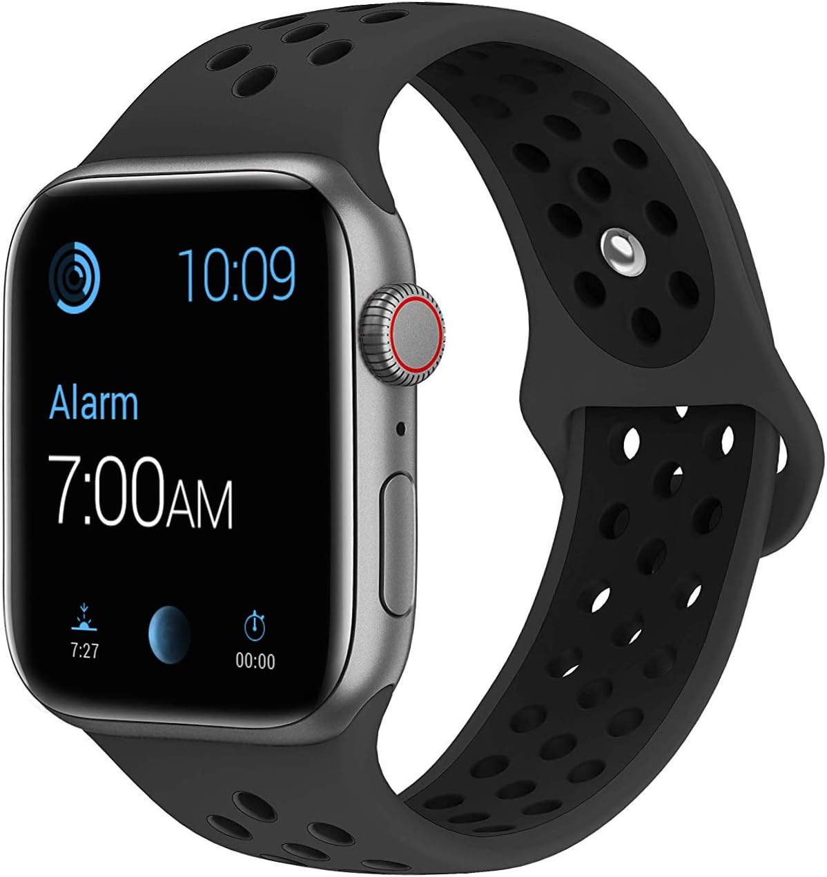 SMEECO Apple Watch Bands Replacement for 38mm 42mm iWatch Nike Sports Band soft Silicone Strap for Apple Watch Series 1 2 3 S/M M/L Size