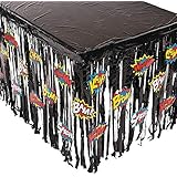 Fun Express Foil Superhero Table Skirt with Cutouts