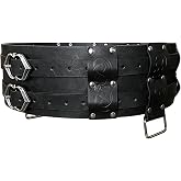 SUMGOGO Medieval Viking Leather Belt Waist Armor Knight Renaissance Halloween Costume Accessory Retro Wide Waist Corset