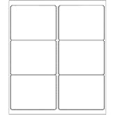9527 Product 6 up 3-1/3 X 4 Sticker Labels Shipping Address Labels for Laser/Ink Jet Printer,100 Sheets,Total 600 Labels