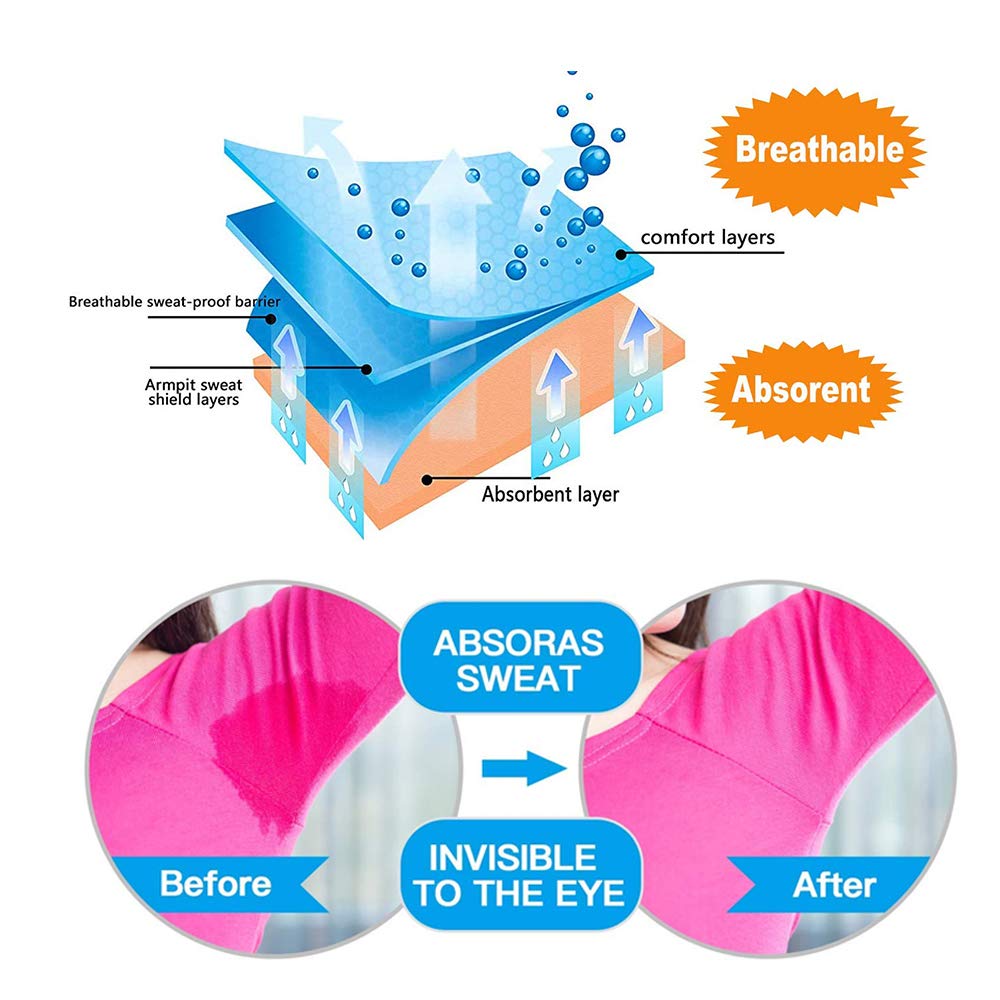 Large Underarm Sweat Pads, Armpit Sweat Pads for Women and Men 【100 Packs】, Premium Sweat Shield Fight Hyperhidrosis, Disposable Underarm Pads for Sweating Women, Comfortable Unflavored, Non Visible : Beauty