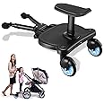 CozyGoo Universal Stroller Board, 2 in1 Sit and Stand Stroller Glider Board with Detachable Seat, Suitable for 99% of Strollers, Stroller Accessories for 2-6-year-old Children, Max Load 55lbs (Blue)