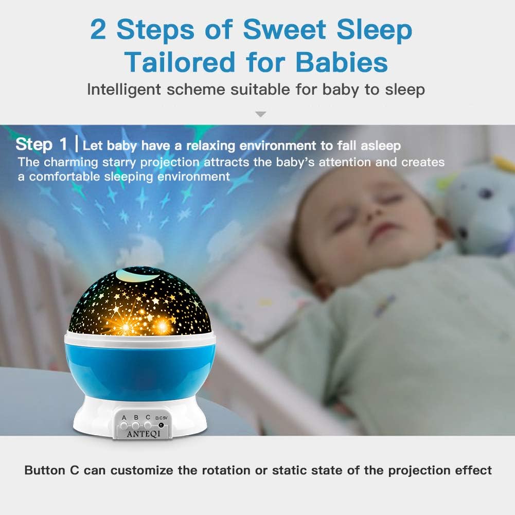 Amazon Co Jp Sun And Star Lighting Lamp 4 Led Bead 360 Degree Romantic Room Rotating Cosmos Star Projector With 59 Inch Usb Cable Light Lamp Starry Moon Sky Night Projector Kid Bedroom Lamp