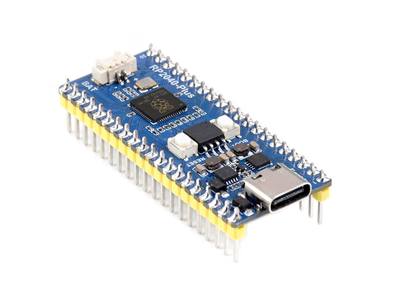 Waveshare RP2040-Plus Pico-like MCU Board Based on Raspberry Pi RP2040 Chip, with Pre-soldered Header, 4MB Flash, USB-C Connector, Compatible with Most of Raspberry Pi Pico Add-on Modules — image 1