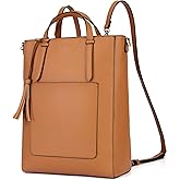 ECOSUSI Tote Bag Convertible Backpack for Women Vegan Leather Handbag Multifuction Shoulder Bag