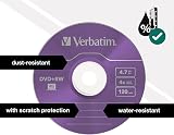 Verbatim DVD+RW 4.7GB 5-Pack 4x Speed Slim Case Scratch Protection Data Storage view 3