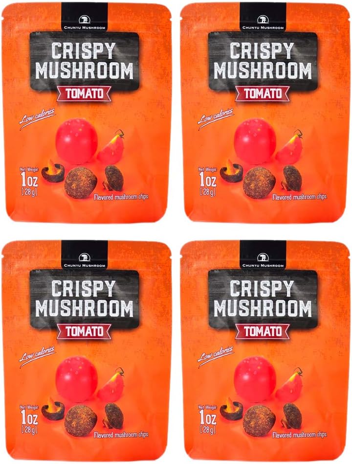Shiitake mushroom crisps, Crispy Mushroom, Low fat snack pack, Crunchy healthy, Vegetable crisps, Mushroom snack, vegetable snacks, healthy crunchy snacks, mushroom chips snacks, Pack of 4