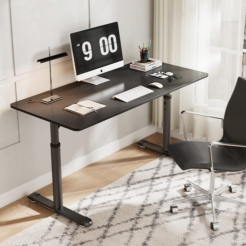 EUREKA ERGONOMIC 60 Inch Manual Height Adjustable Computer Gaming Desk