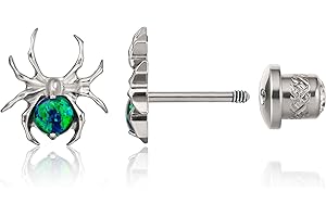 Limerencia Hypoallergenic G23 Implant Grade Titanium Screw Back Earrings Tragus 20G Helix F136 Piercing Post for Sensitive Ears Cartilage