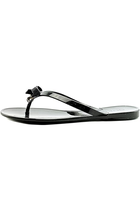 guess black bow flip flops