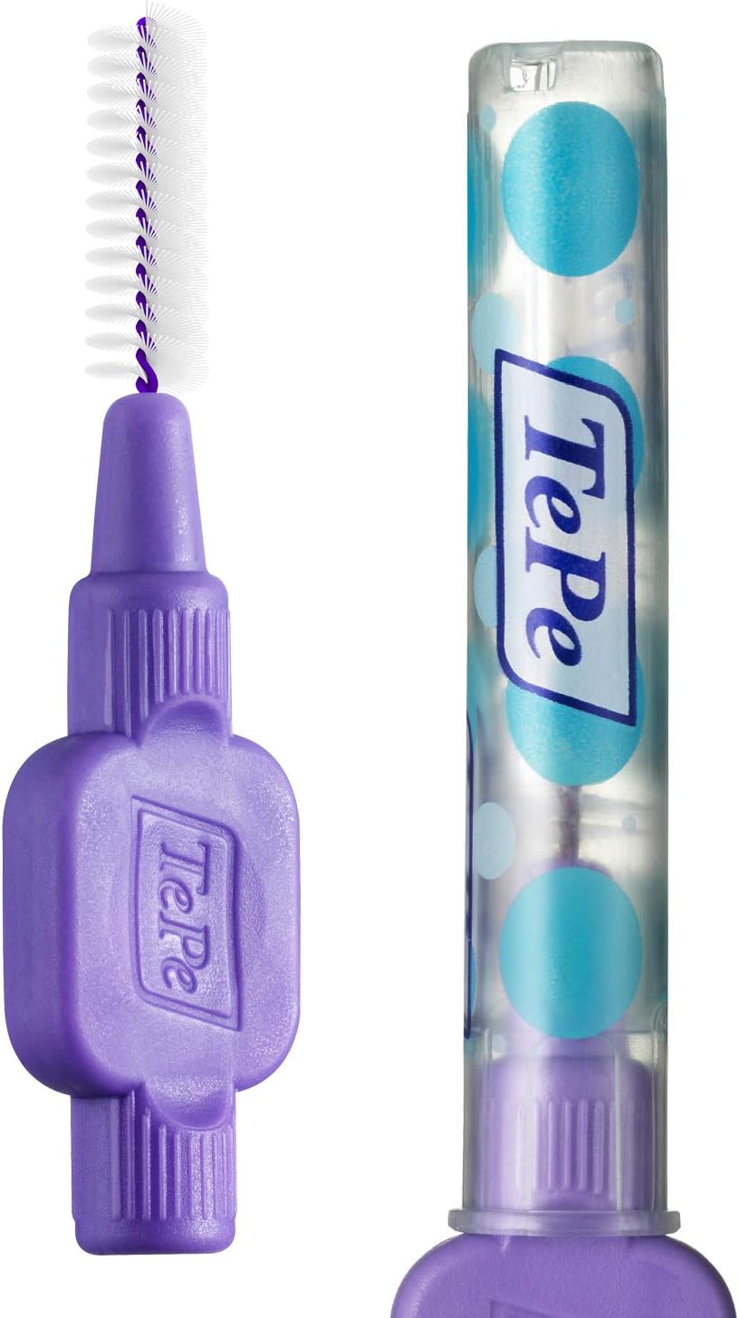 TePe Interdental Brush, Original, Purple, 1.1mm/ISO 6, 8pcs, Plaque Removal, Effective Cleaning Between Teeth