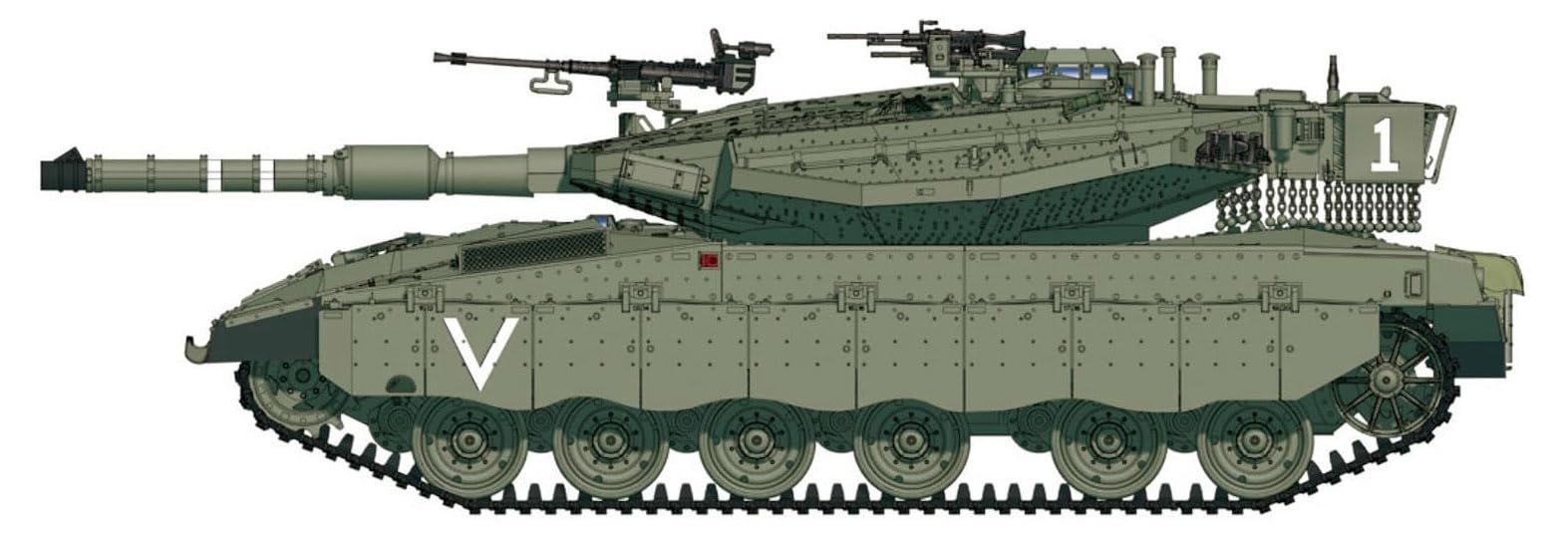 Hobbyboss 82917 "IDF Merkava Mk.IIID LIC Plastic Model Kit, 1:72 Scale
