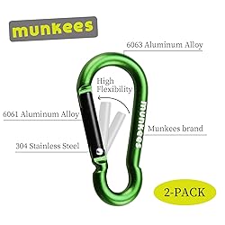 munkees 2-Pack 8-Shaped Carabiner Clips