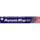 Reynolds Wrap Heavy Duty Aluminum Foil Roll, 12 Inch Wide, 50sq ft | Thick Heavy Duty Foil, Ideal For BBQ Meats, Food Pans, and Grilling, 12 Inch Wide Roll, Grill Safe, 16.6 yds x 12 in