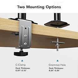 HUANUO Single Monitor Arm, Tall Computer Monitor