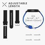 kwmobile TPU Silicone Watch Strap Set for Xplora X6 Play Small Black Dark Blue view 5