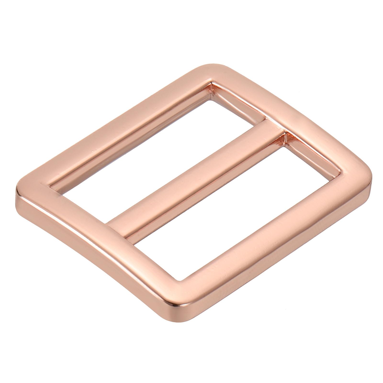 PATIKIL 25mm Tri-Glide Slide Buckles, 10 Pack Metal Webbing Strap Fastener for Backpack Bag Belt, Rose Gold