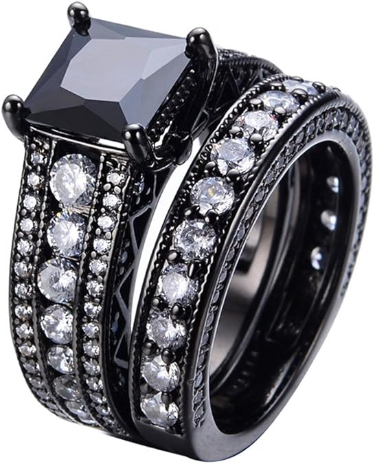 black sapphire wedding band