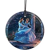 Disney – Cinderella – Dancing in The Starlight – 3.5” Starfire Prints Hanging Glass Print Accessory – Light Catching Hanging Accessory – Ideal for Gifting and Collecting SPCIR753