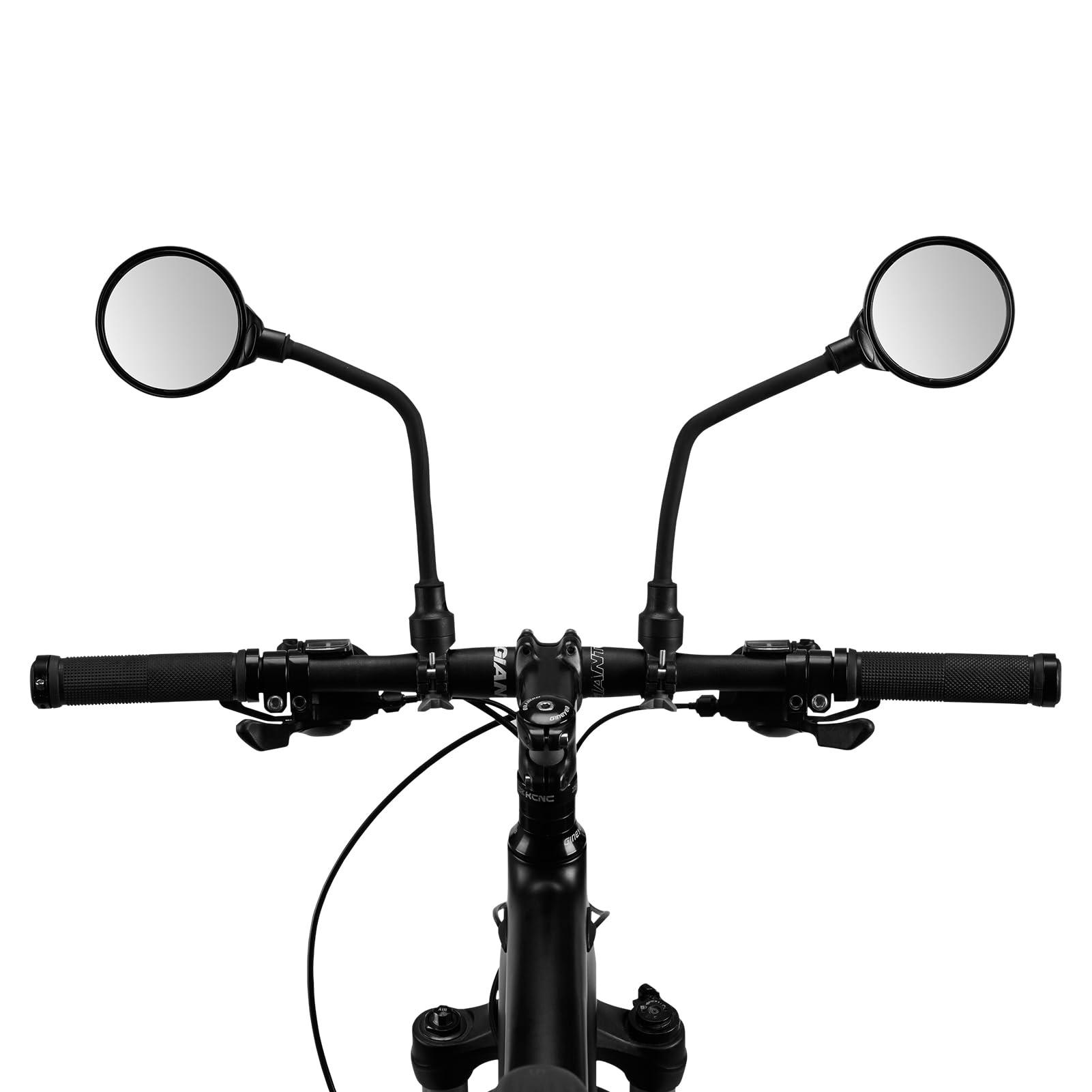Photo 1 of ROCKBROS Bike Mirror Handlebar Mount 360°Rotatable Adjustable Bicycle Rear View Mirror HD Wide Angle Clear Acrylic Convex Safe Bike Mirror for Mountain Road Bike Electric Motorcycle