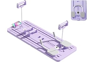 PAFAL Pilates Board, Pilates Reformer Set, Multi-Purpose Foldable Pilates Reformer Board for Home, 5 in1 Pilates Sliding Board, Pilates Equipment with Timer (Purple)
