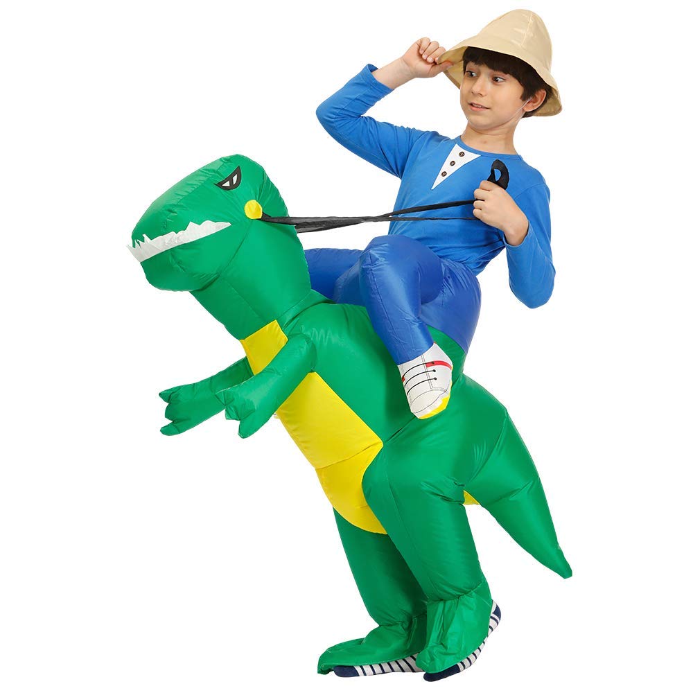 mini kitty Inflatable Dinosaur Costume for Adults & Kids - Fancy Funny Dinosaur Dress Up Ride On Costume Blow Up Suit for Halloween & Cosplay