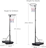 Yaheetech Netball Post Height Adjustable Stand 305 cm Regulation Hoop view 3