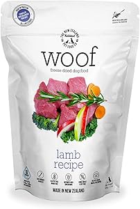 The New Zealand Natural Pet Food Co. WOOF Lamb Freeze Dried Raw Dog Food, Topper, or Treat - High Protein, Natural, Limited Ingredient Recipe 11 oz, Brown (NZ-WFD320L)